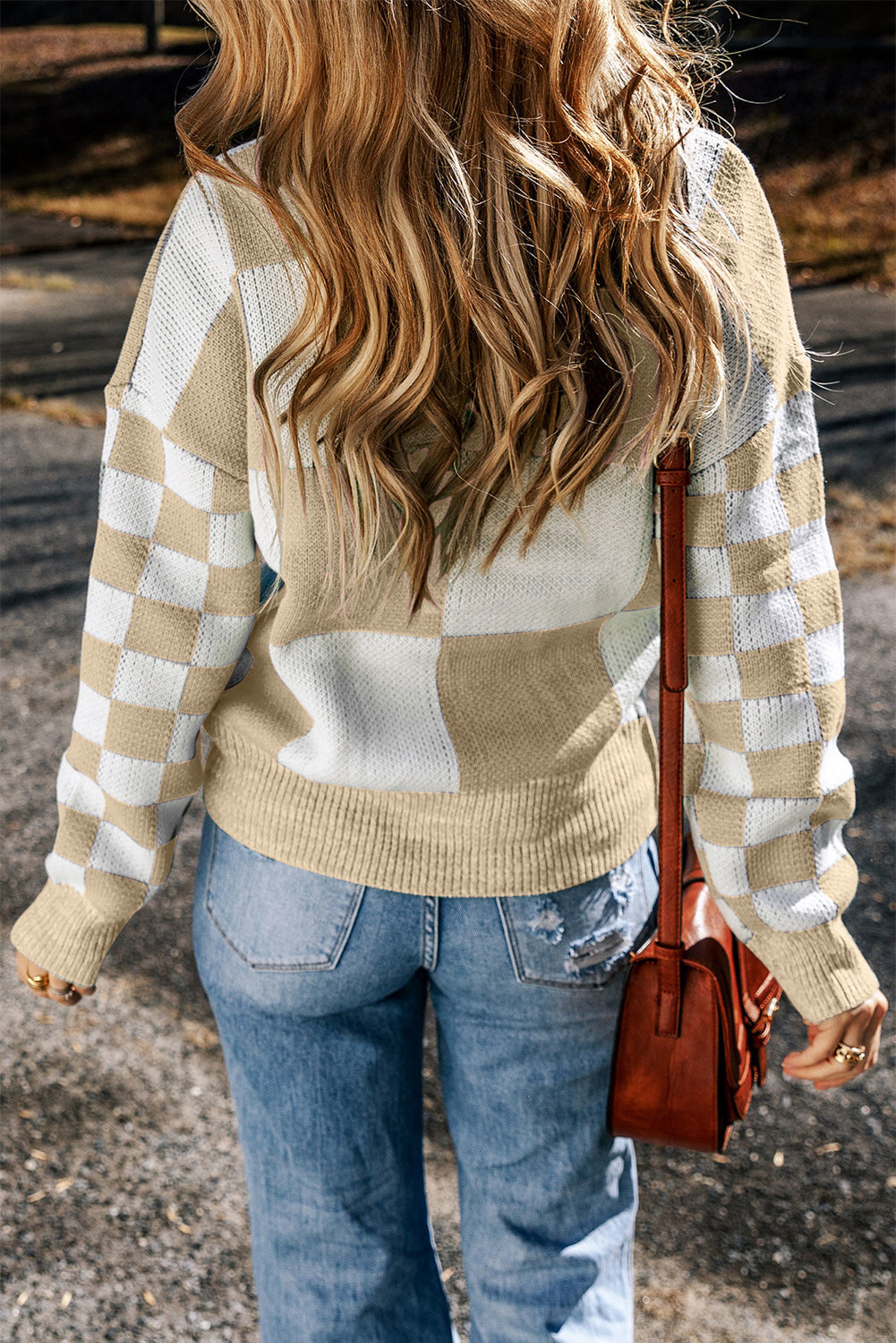 Abigail Print Drop Shoulder Sweater by Threaded Pear