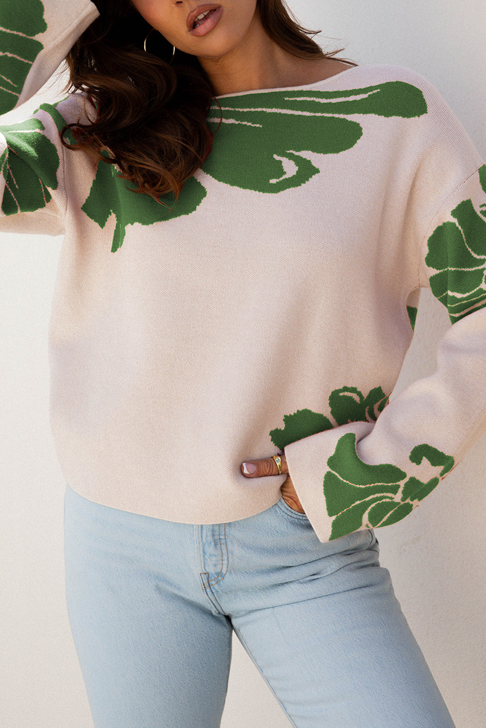Beth Wide Sleeve Baggy Sweater by Threaded Pear