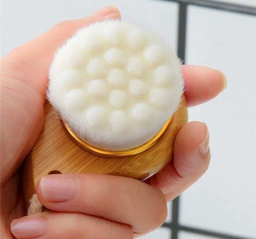 Facial Brush With Bamboo Handle