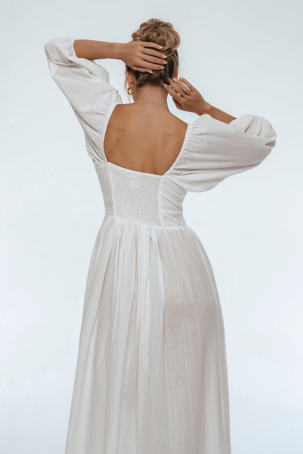 Genevieve Puff Sleeve Midi Dress