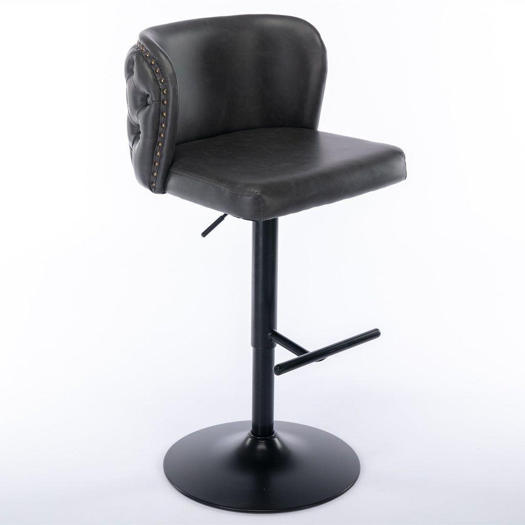 Set of 2 Modern PU Upholstered Swivel Barstools