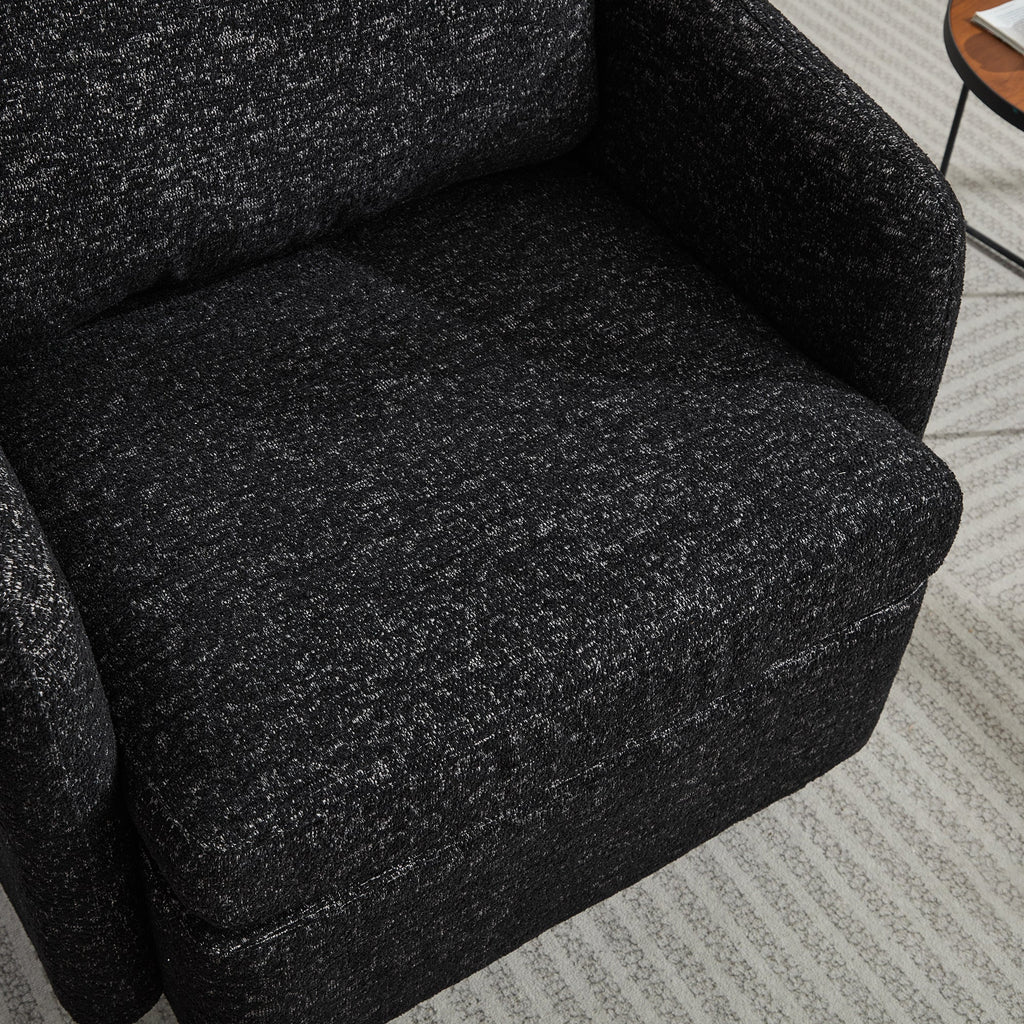 31.5"W  Comfy Round Swivel Accent Chair