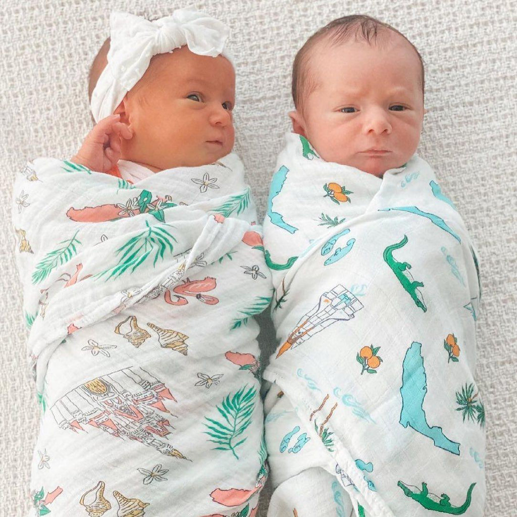 Florida Baby Muslin Swaddle Blanket (Floral)