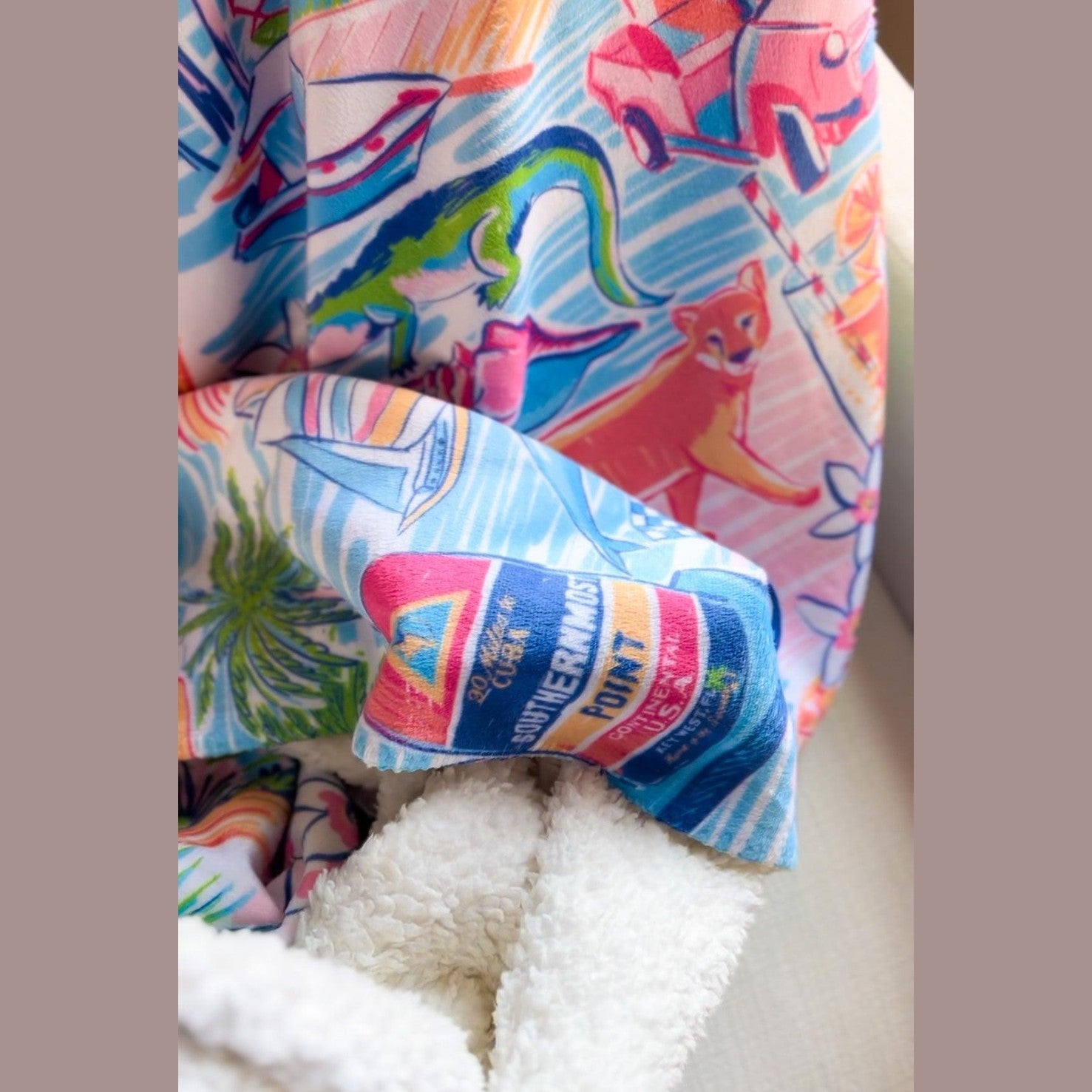 Florida (South) Plush Throw Blanket 60x80