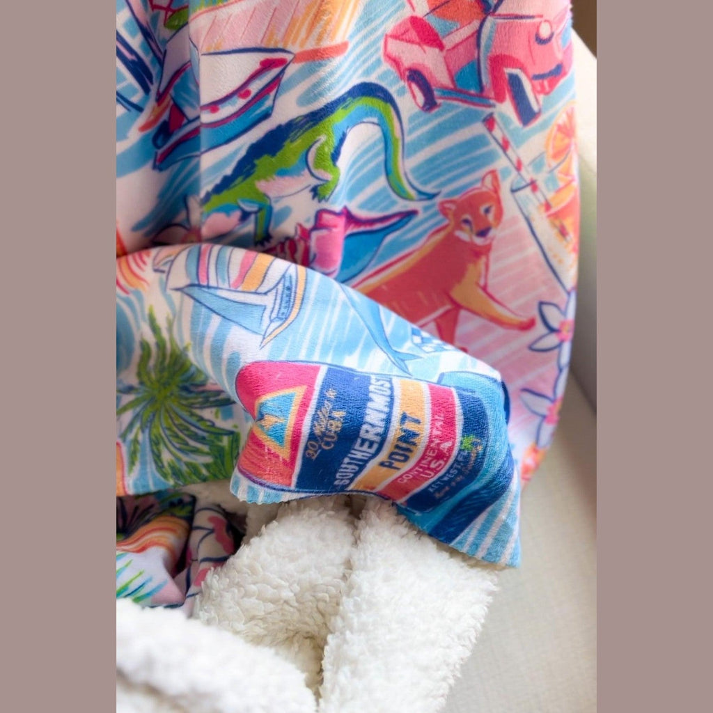 Florida (South) Plush Throw Blanket 60x80