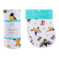 Gift Set: Maryland Baby Muslin Swaddle Blanket and Burp Cloth/Bib Combo