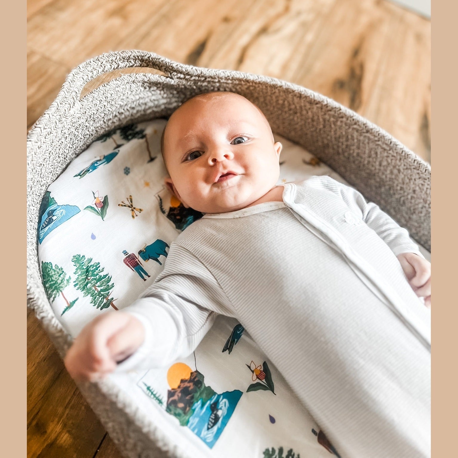 Gift Set: Minnesota Baby Muslin Swaddle Blanket and Burp Cloth/Bib Combo
