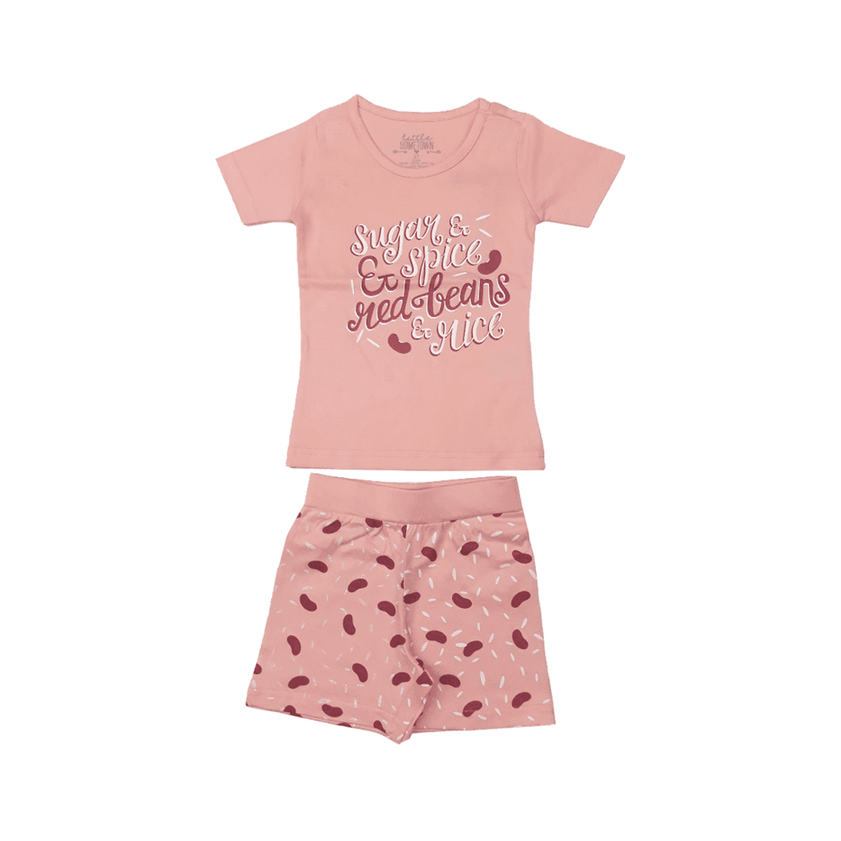 Girls Red Beans and Rice Pajamas