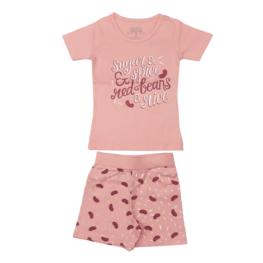 Girls Red Beans and Rice Pajamas