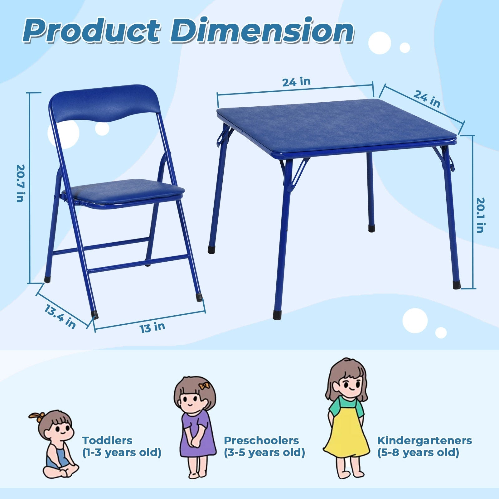 Children's Table and Chair Set – Safe, Durable, and Colorful Fun by 39F INC.