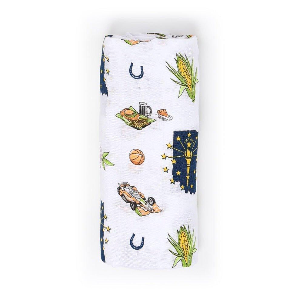 Indiana Baby Muslin Swaddle Receiving Blanket