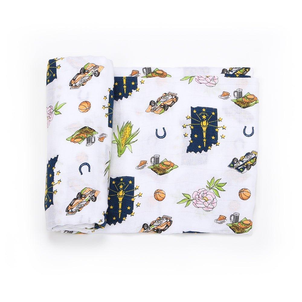 Indiana Baby Muslin Swaddle Receiving Blanket