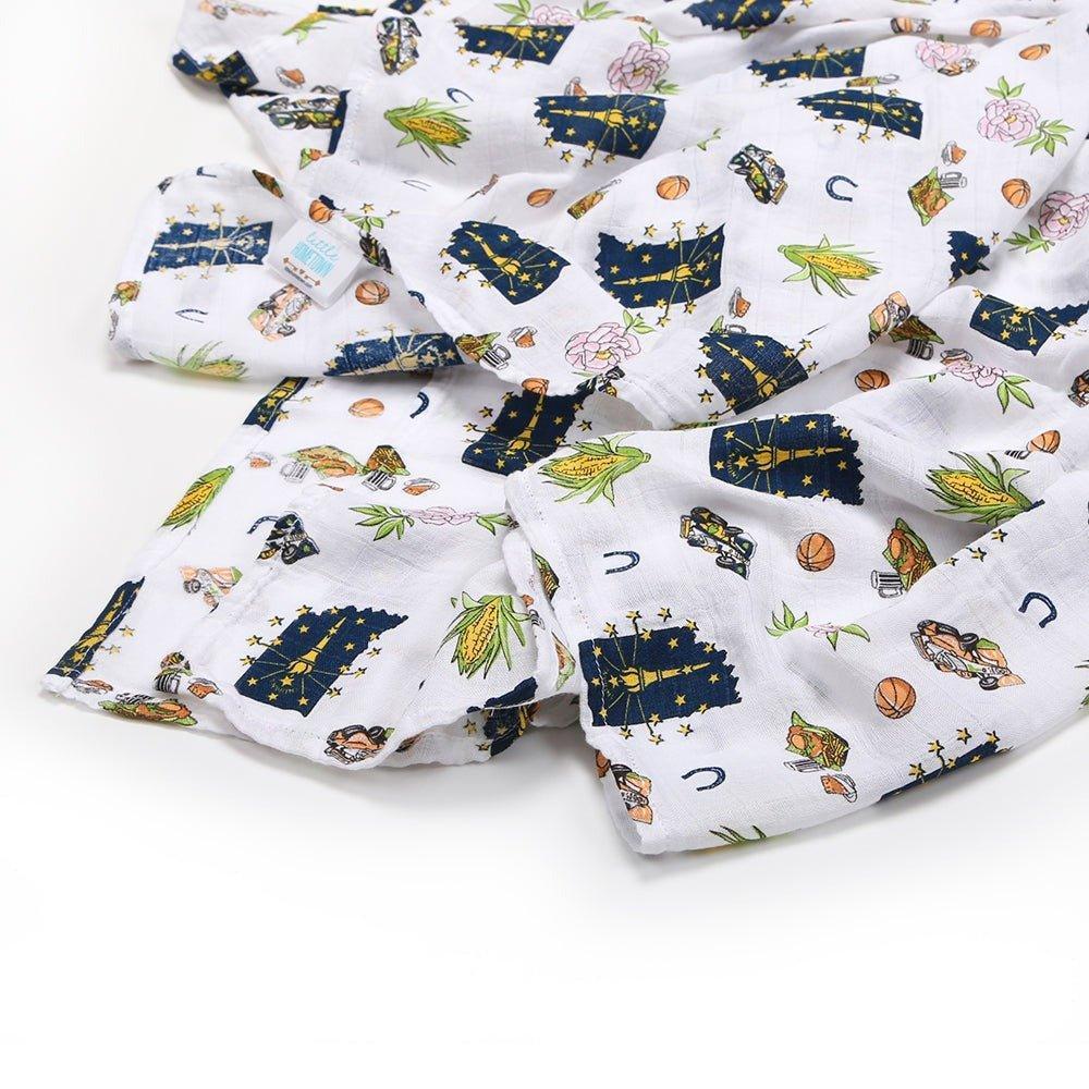 Indiana Baby Muslin Swaddle Receiving Blanket