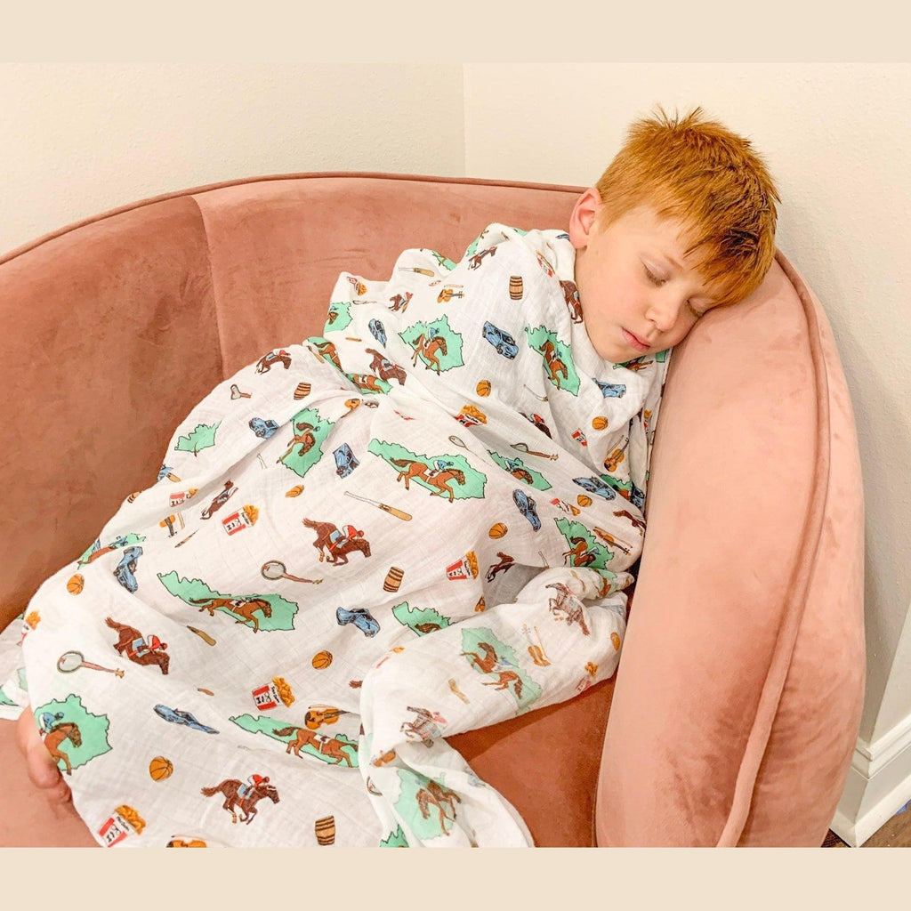 Kentucky Baby Muslin Swaddle Receiving Blanket