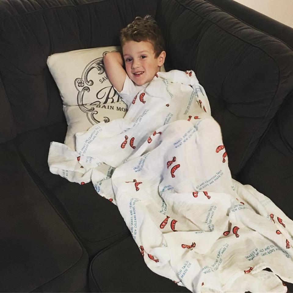 Louisiana Baby Boy Baby Muslin Swaddle Receiving Blanket