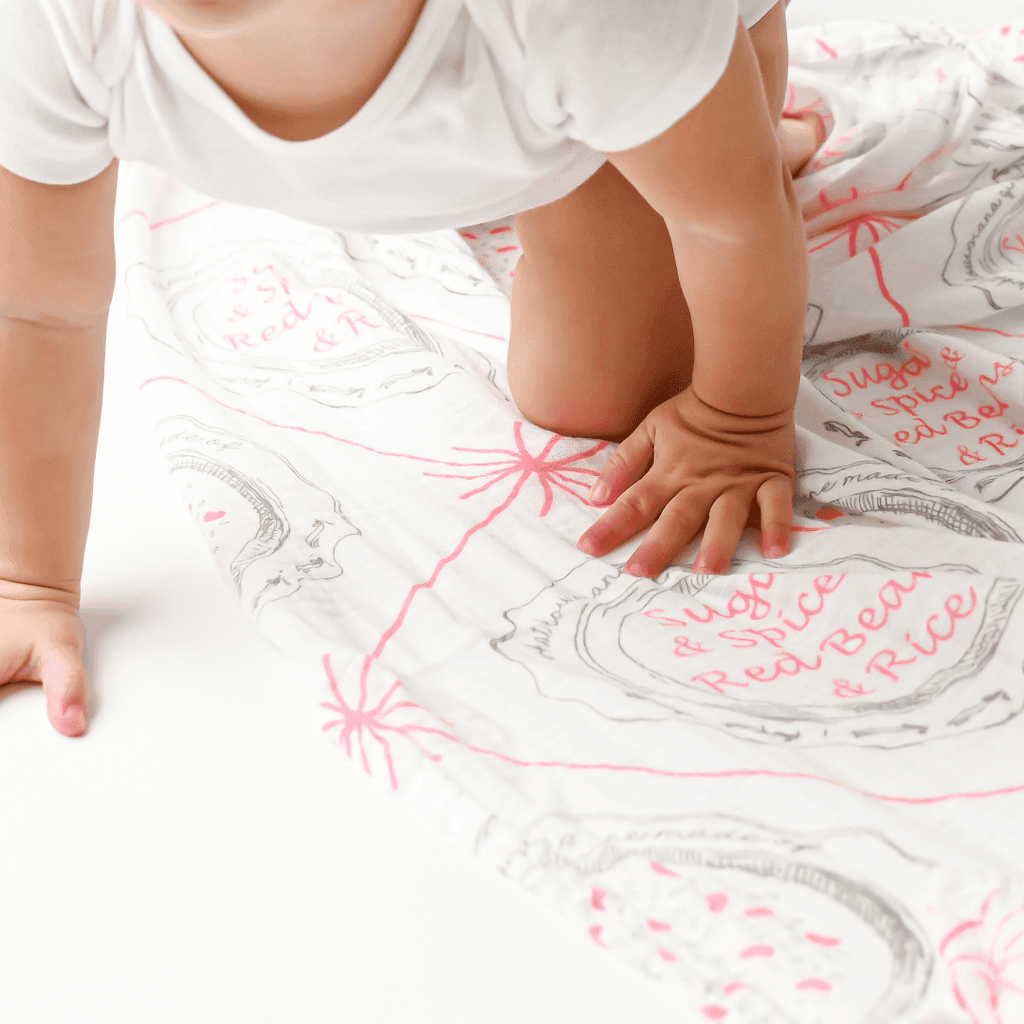Louisiana Baby Girl Muslin Swaddle Receiving Blanket