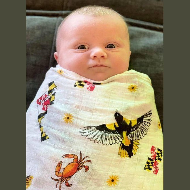 Maryland Baby Muslin Swaddle Receiving Blanket
