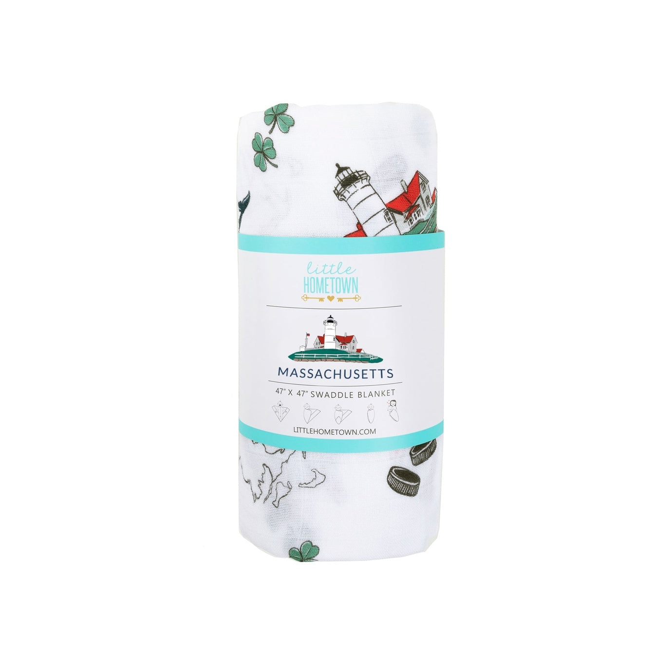 Massachusetts Baby Muslin Swaddle Receiving Blanket