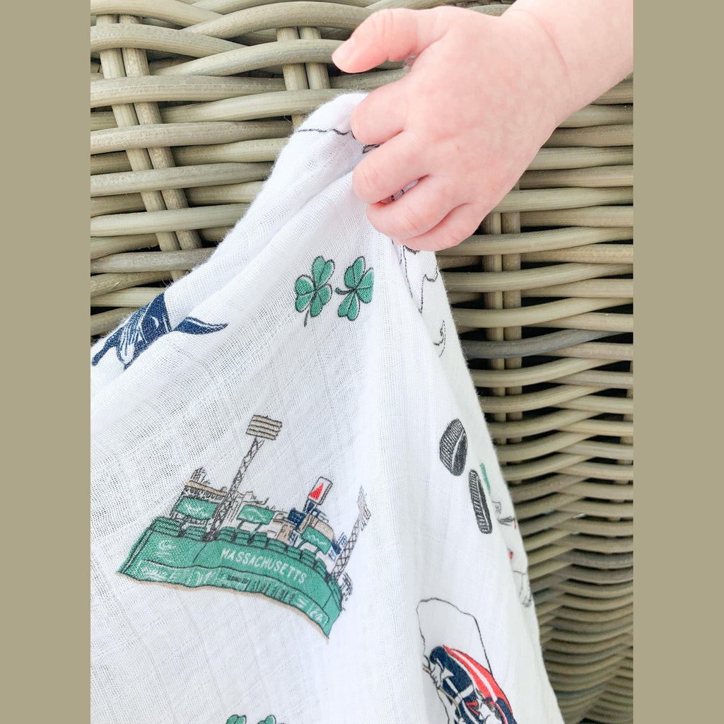 Massachusetts Baby Muslin Swaddle Receiving Blanket