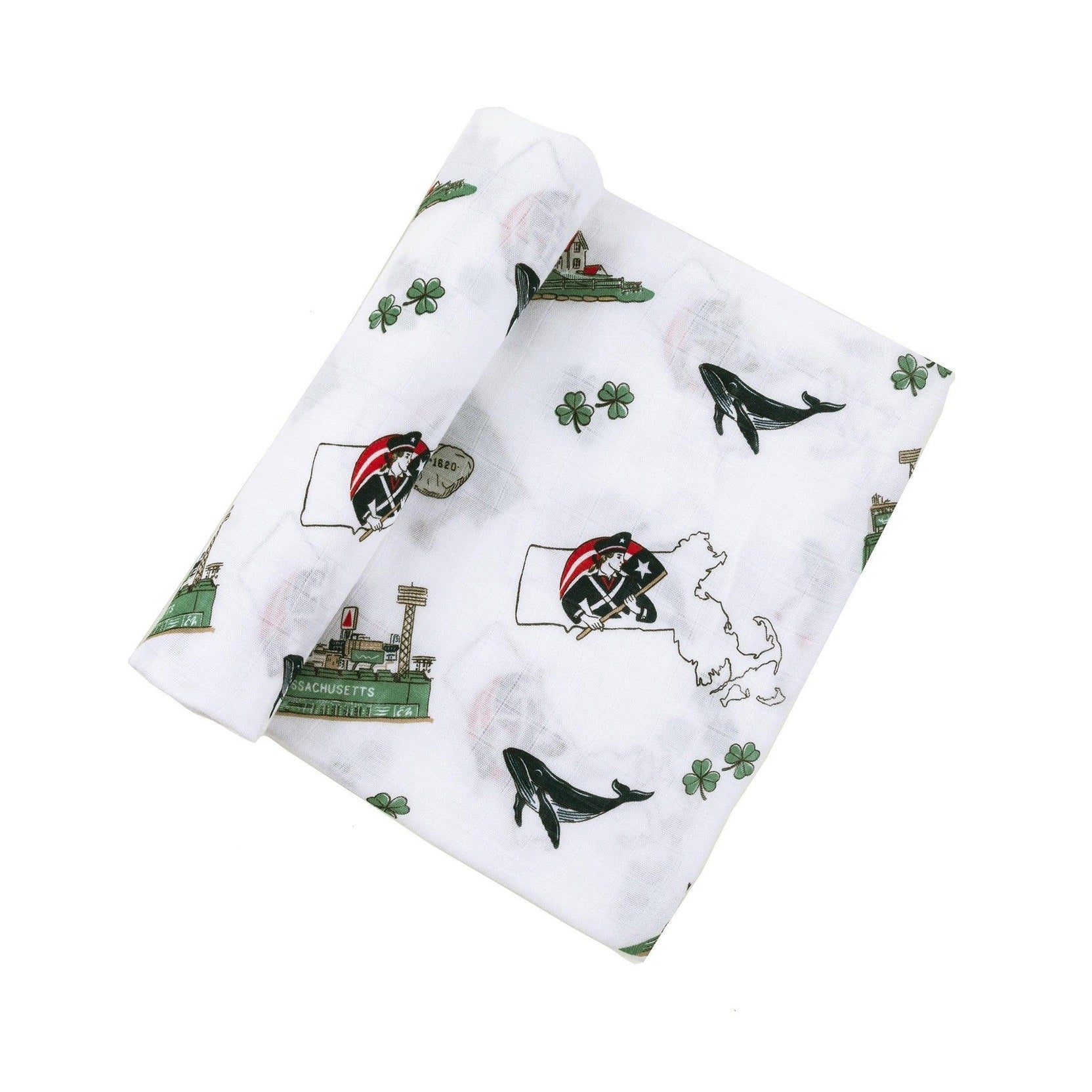 Massachusetts Baby Muslin Swaddle Receiving Blanket