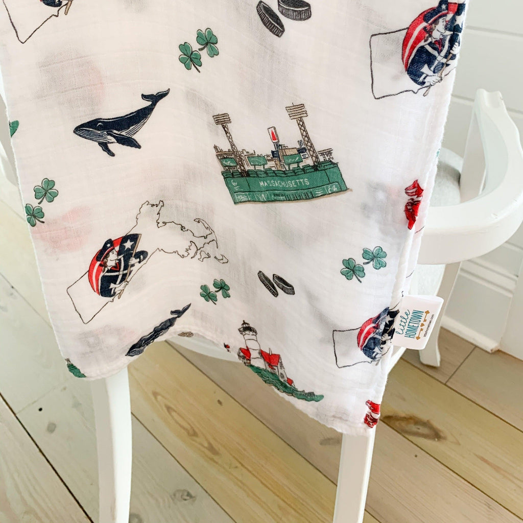 Massachusetts Baby Muslin Swaddle Receiving Blanket