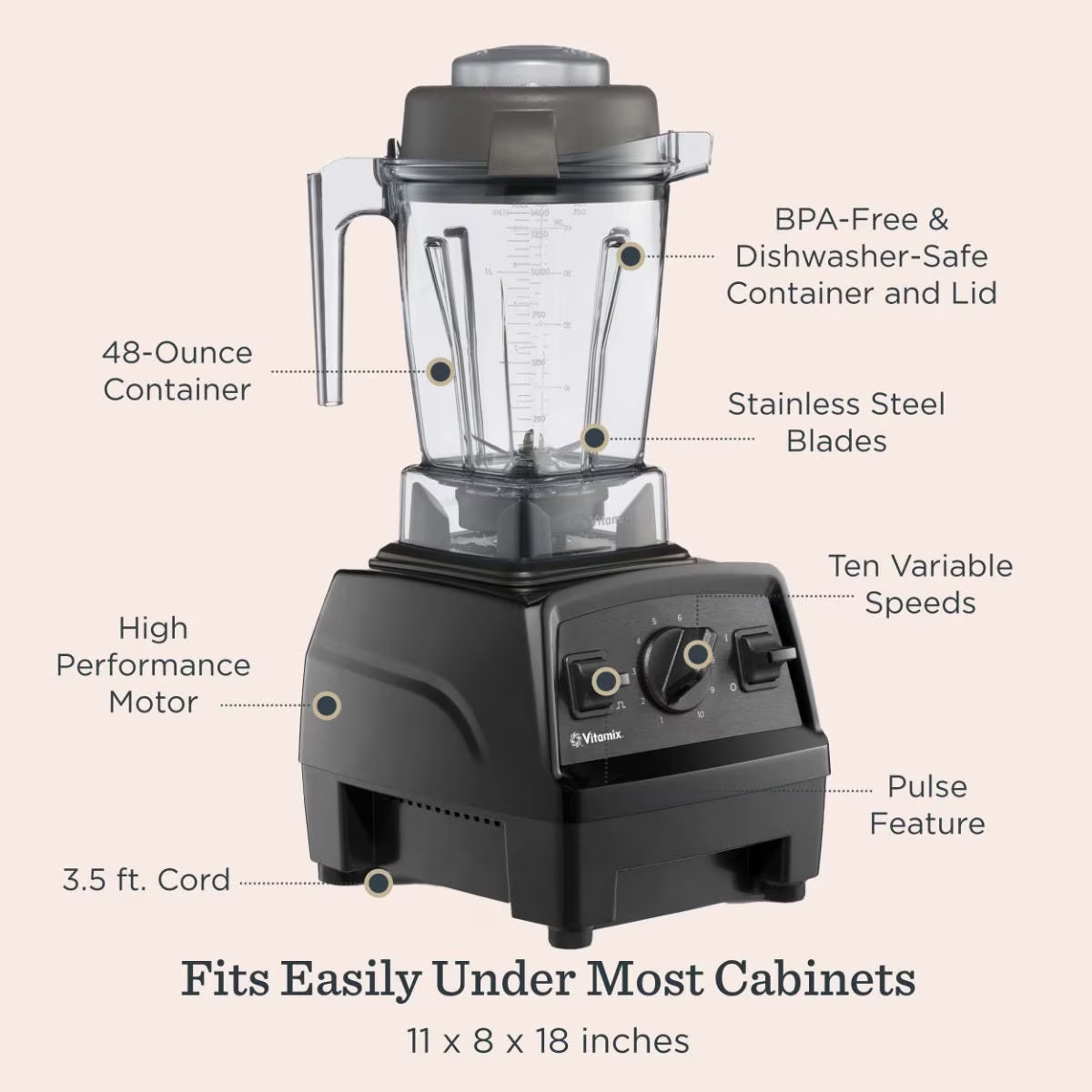 Vitamix E310 Explorian Blender, Professional-grade, 48 Oz. Container