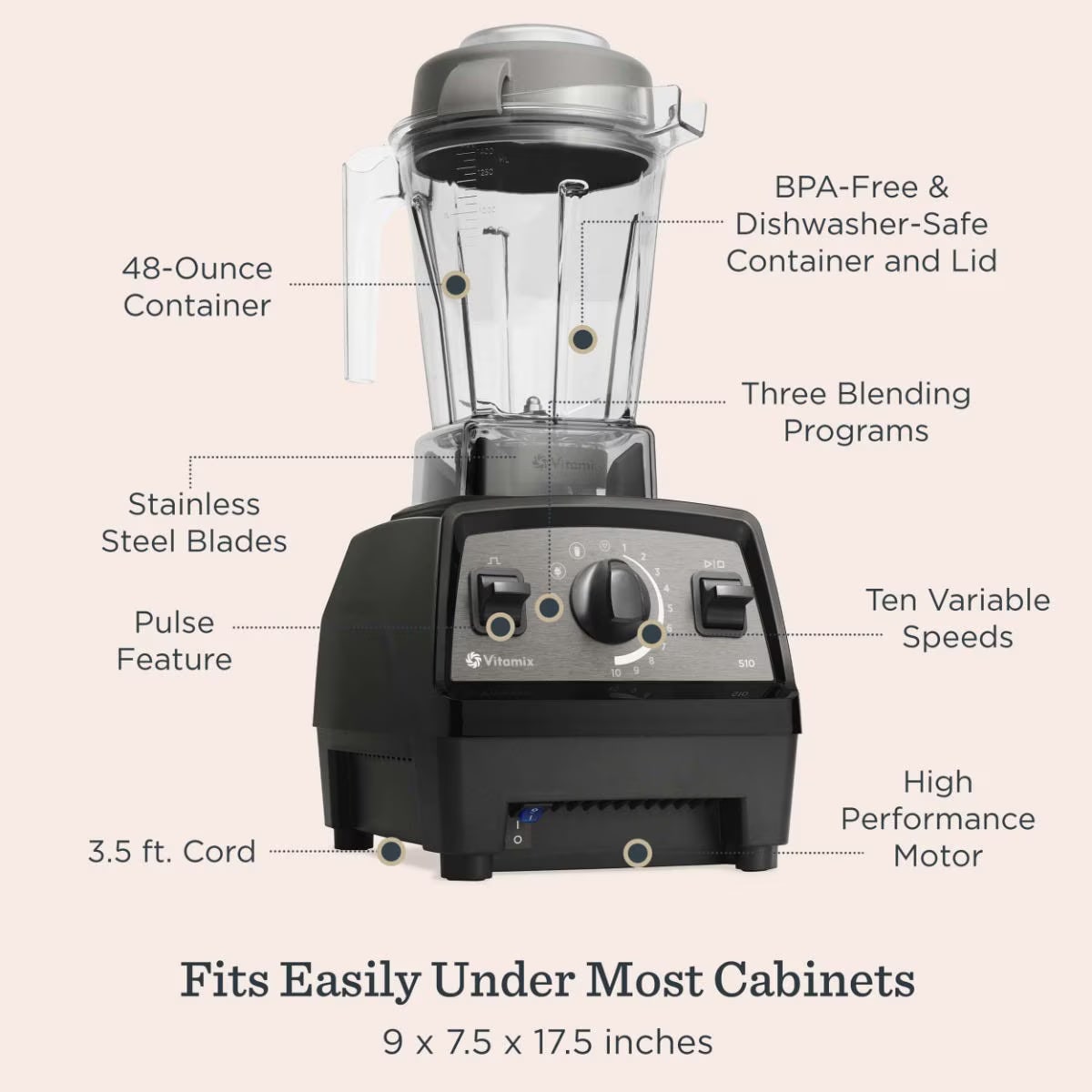 Vitamix Propel 510 Propel Blender with Pre-set Blending Programs Professional-G