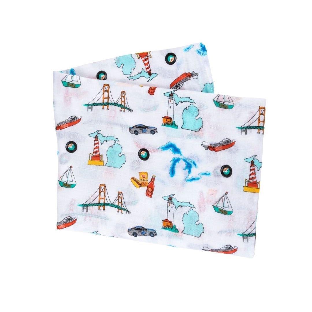 Michigan Baby Muslin Swaddle Receiving Blanket