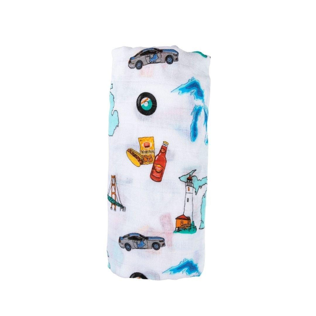 Michigan Baby Muslin Swaddle Receiving Blanket