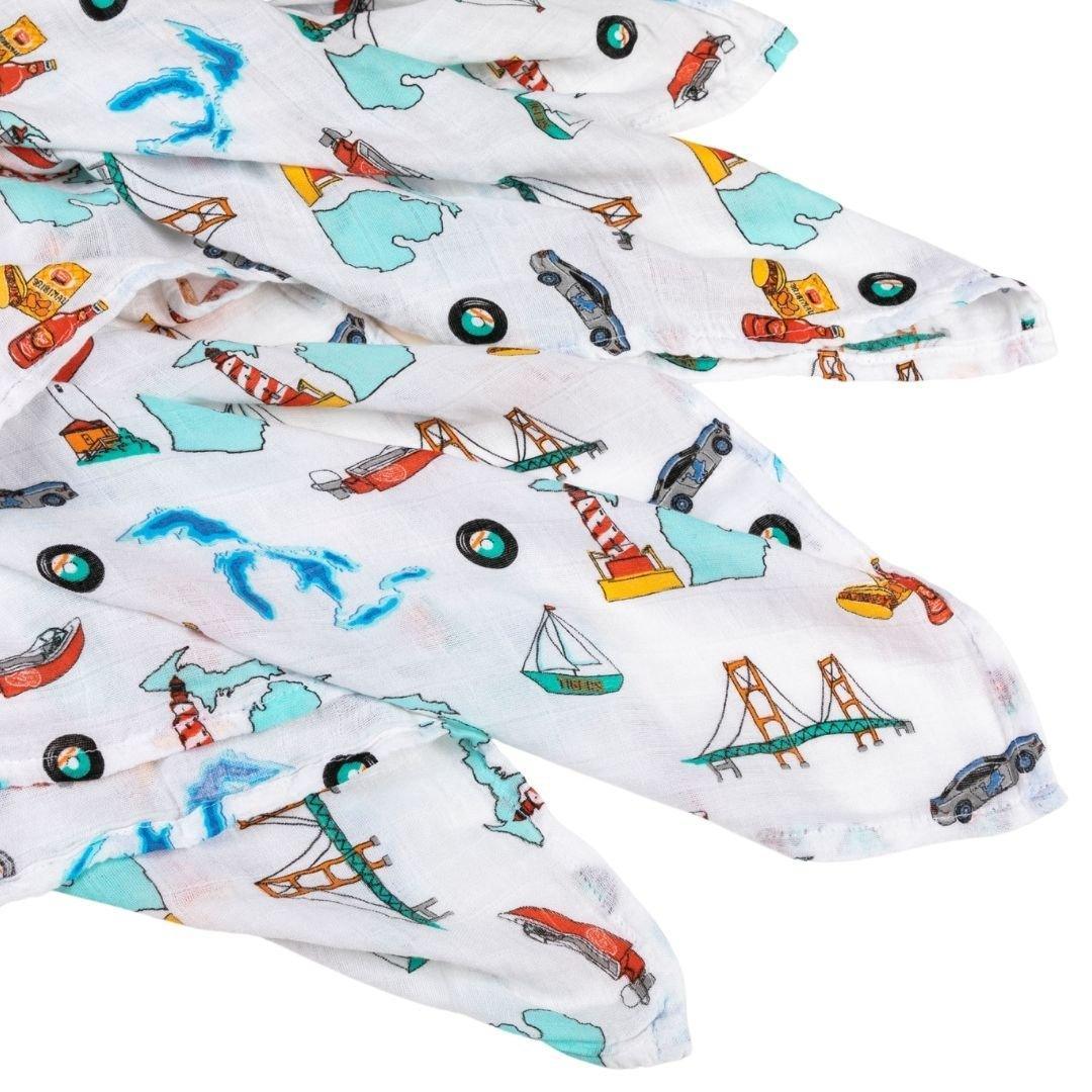 Michigan Baby Muslin Swaddle Receiving Blanket