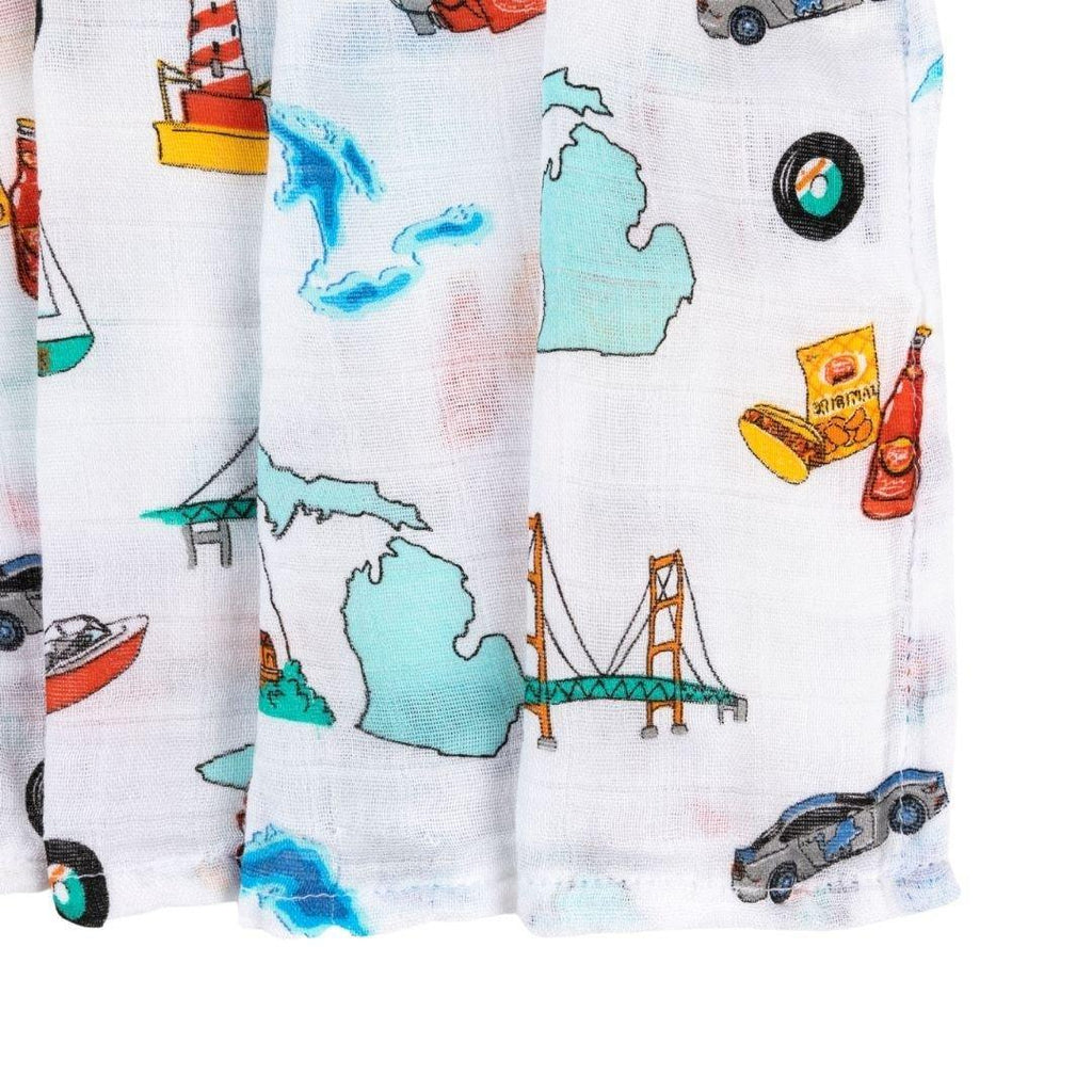Michigan Baby Muslin Swaddle Receiving Blanket
