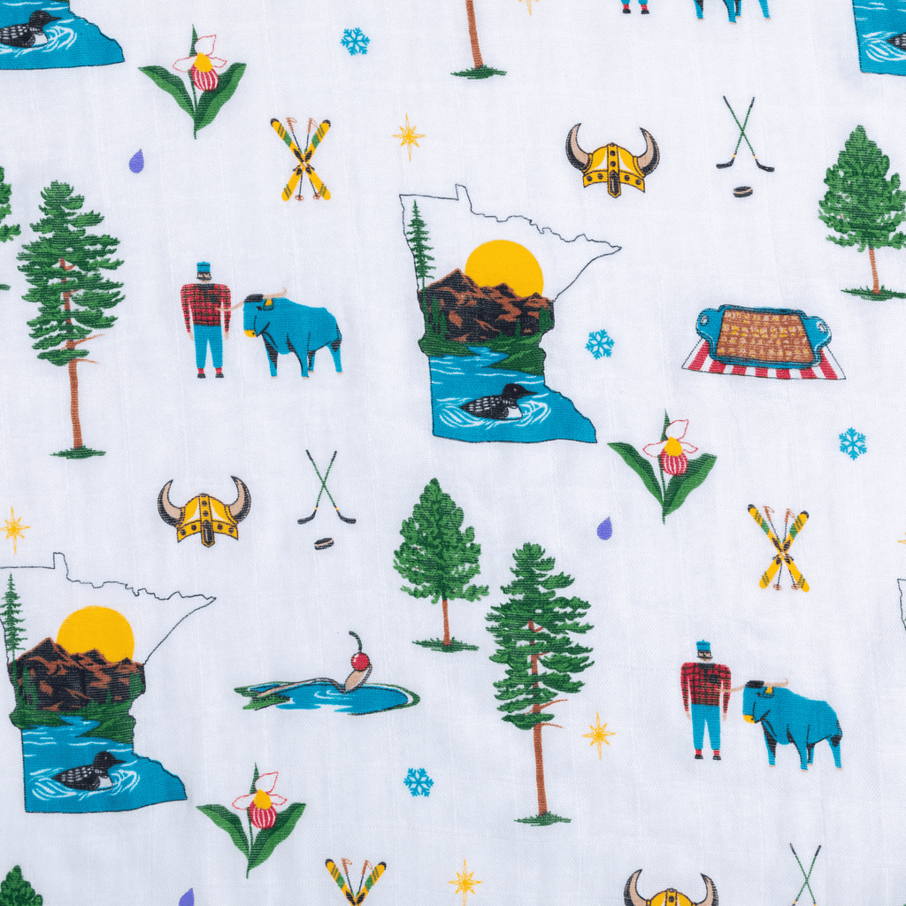 Minnesota Baby Muslin Swaddle Receiving Blanket