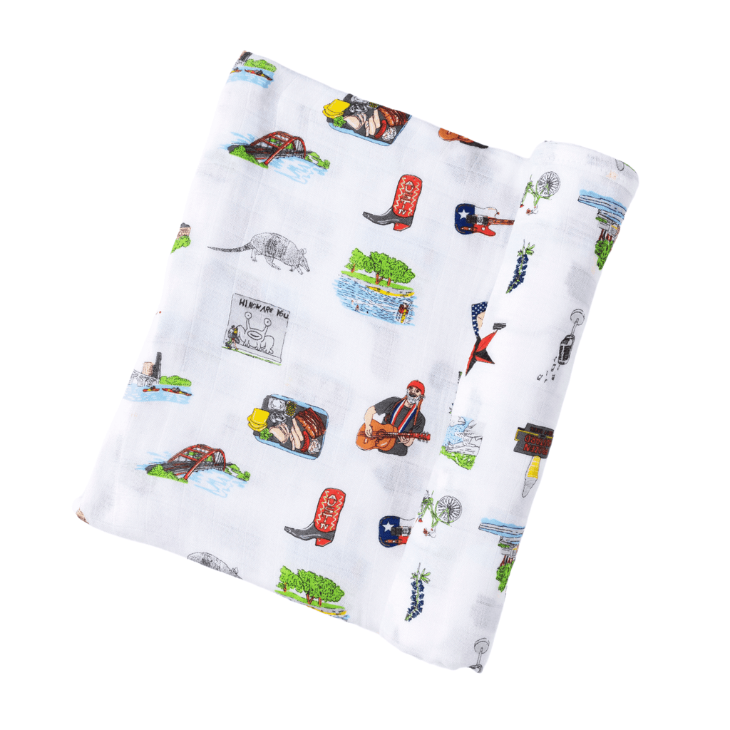 Muslin Swaddle Baby Blanket: Austin