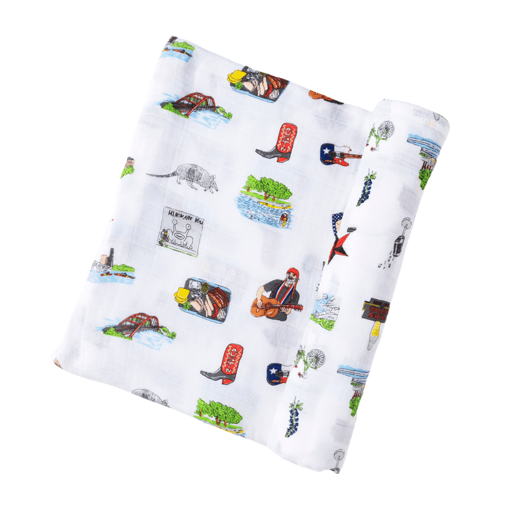Muslin Swaddle Baby Blanket: Austin