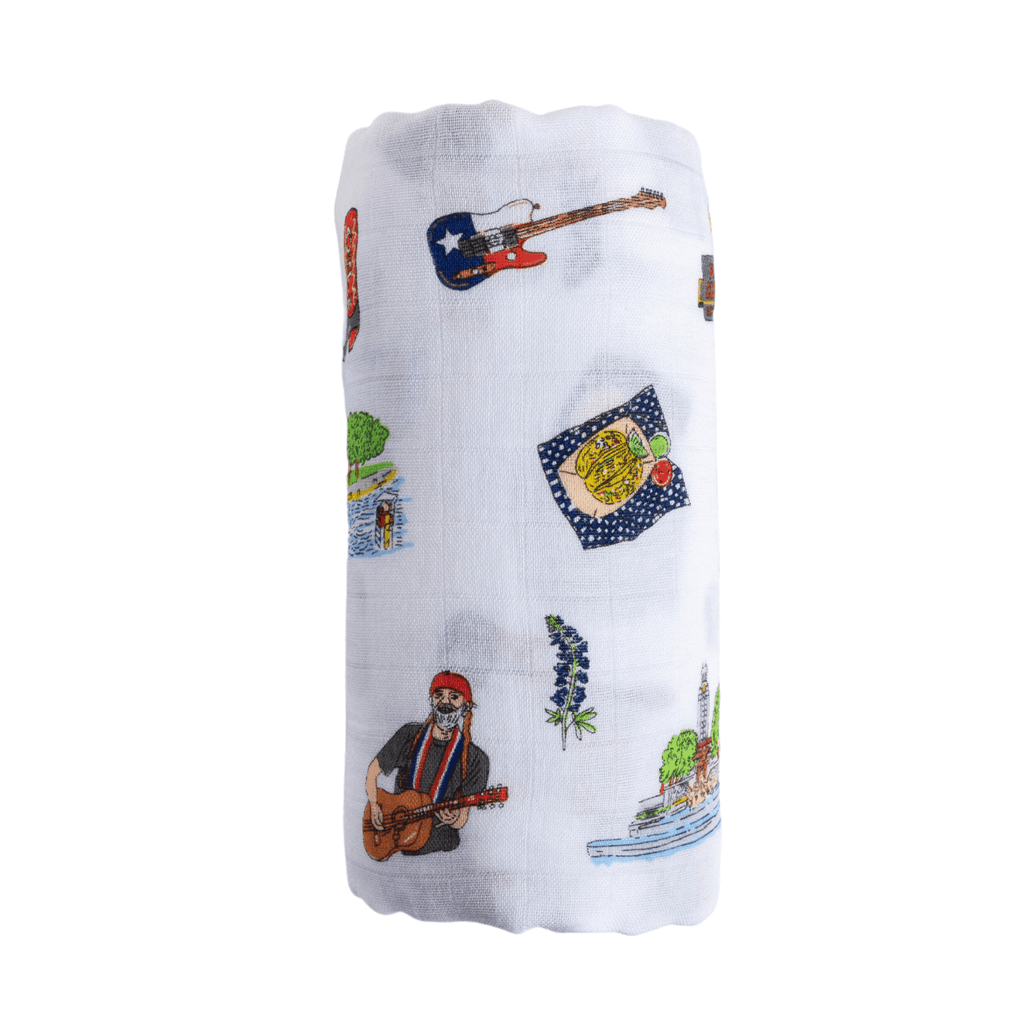 Muslin Swaddle Baby Blanket: Austin