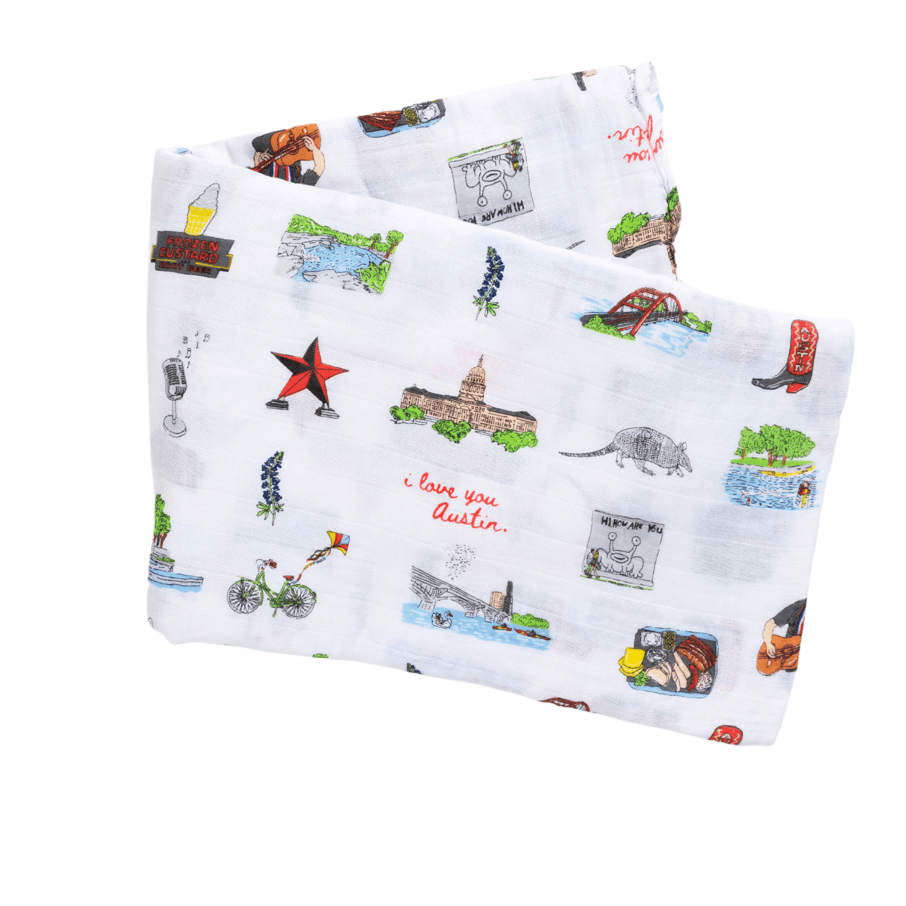 Muslin Swaddle Baby Blanket: Austin