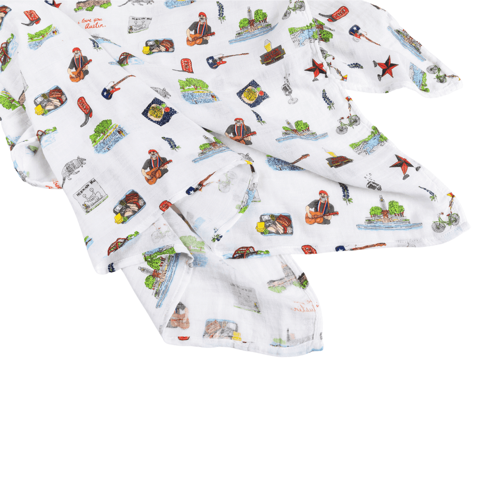 Muslin Swaddle Baby Blanket: Austin