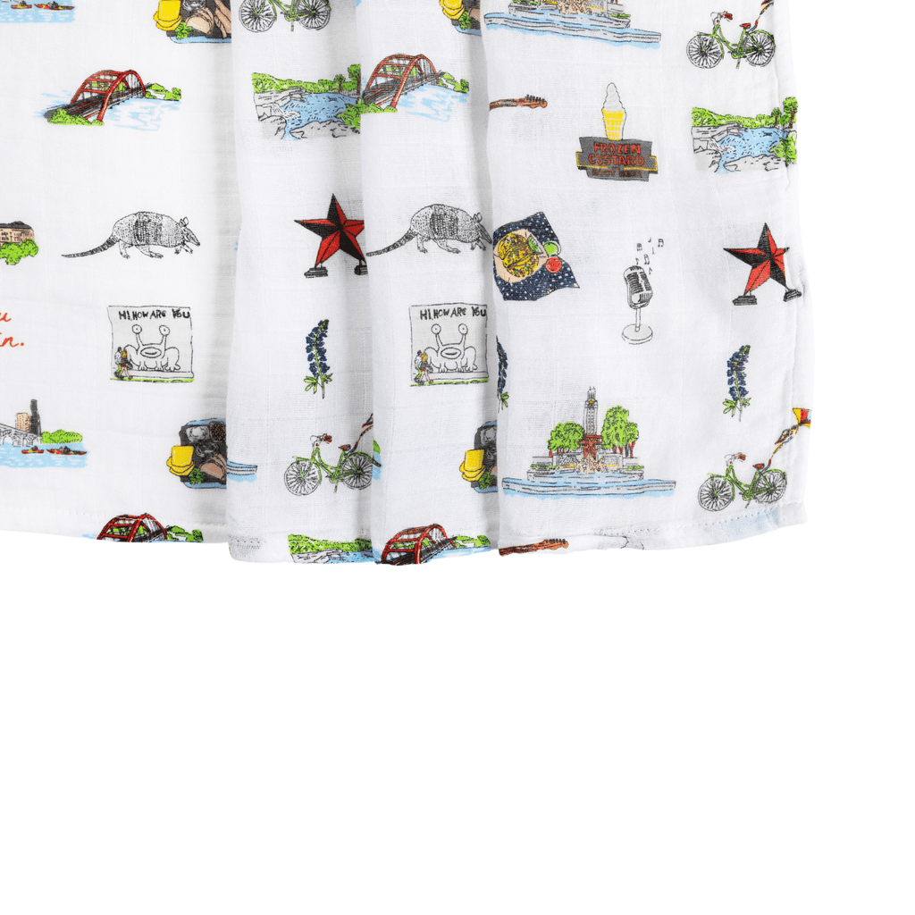 Muslin Swaddle Baby Blanket: Austin