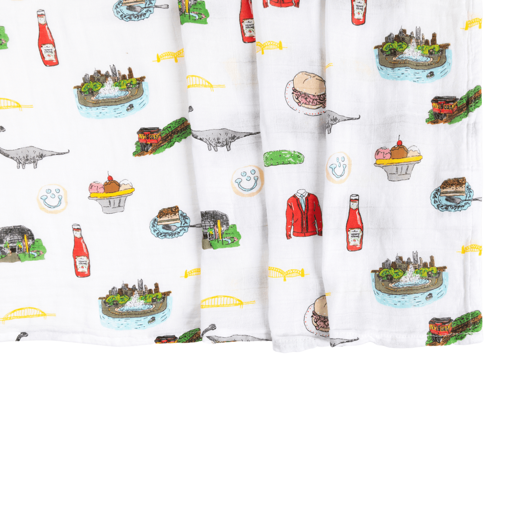 Muslin Swaddle Baby Blanket: Pittsburgh