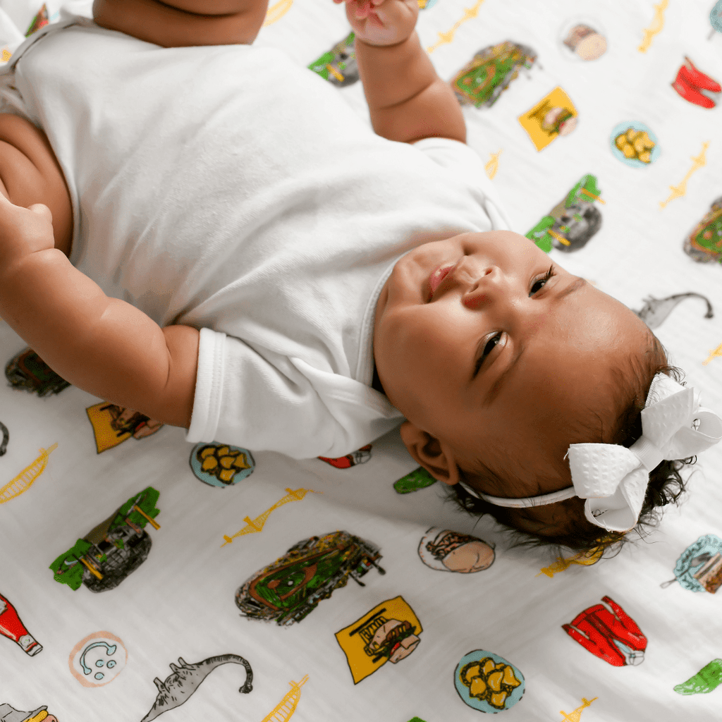 Muslin Swaddle Baby Blanket: Pittsburgh