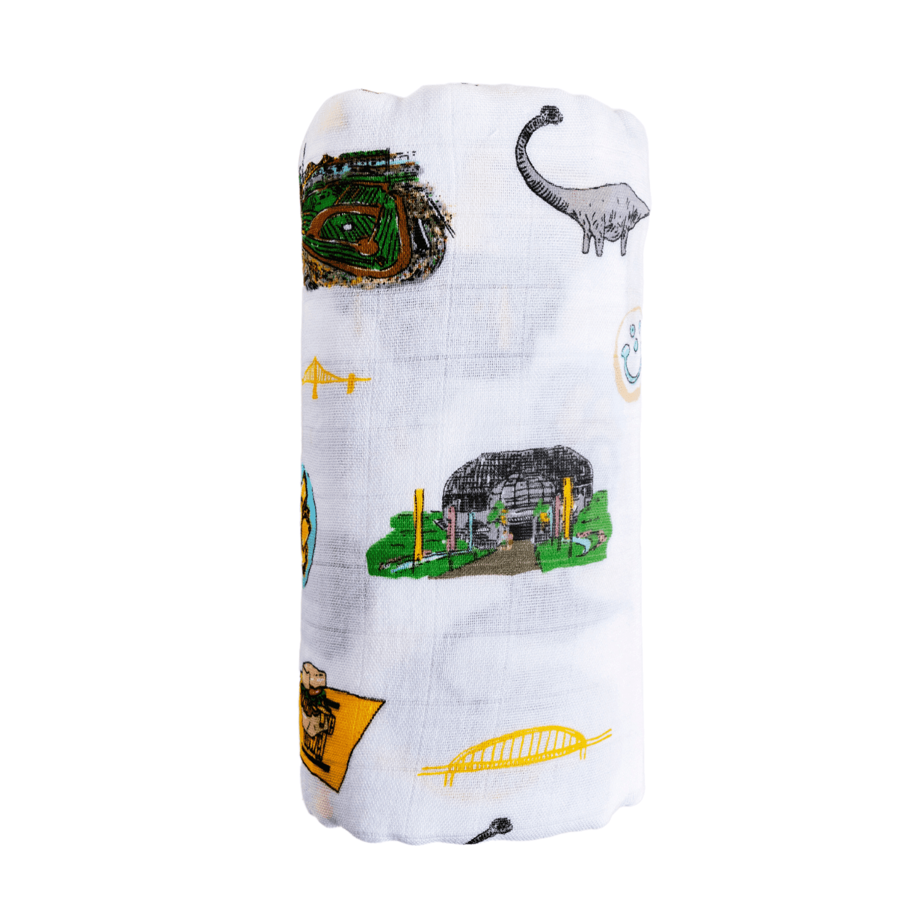 Muslin Swaddle Baby Blanket: Pittsburgh