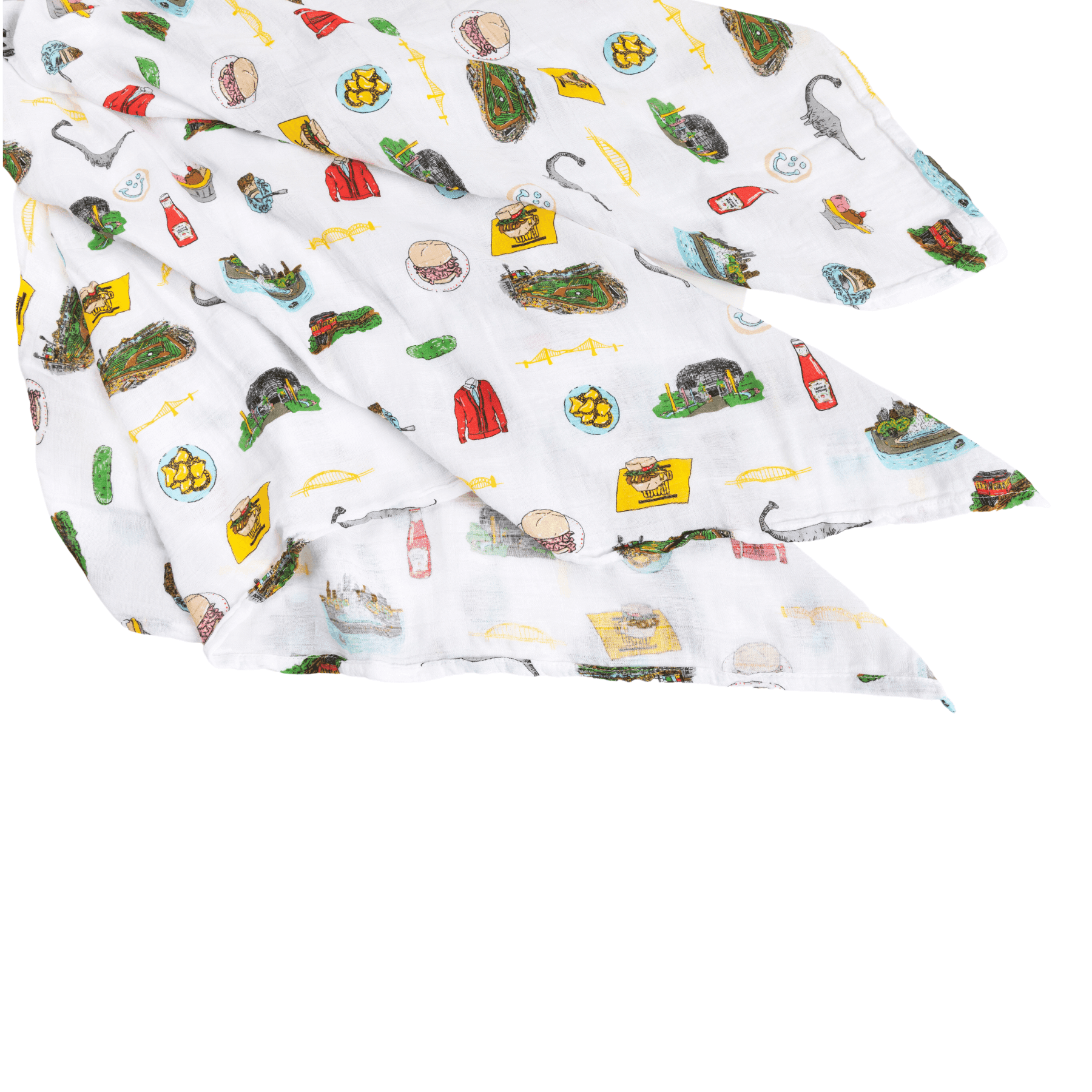 Muslin Swaddle Baby Blanket: Pittsburgh
