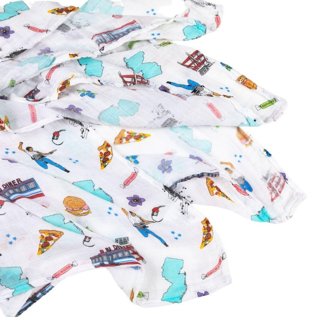 New Jersey Baby Muslin Swaddle Receiving Blanket