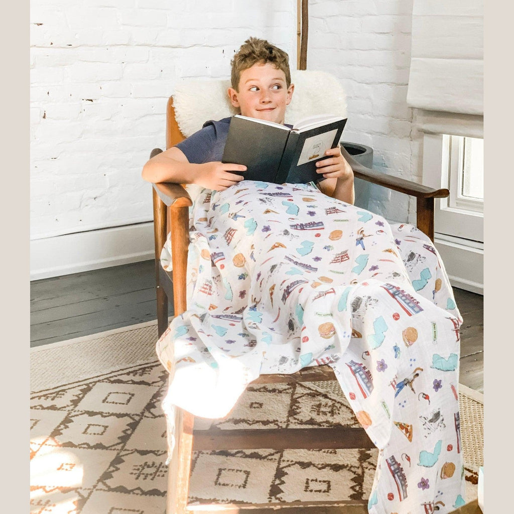 New Jersey Baby Muslin Swaddle Receiving Blanket