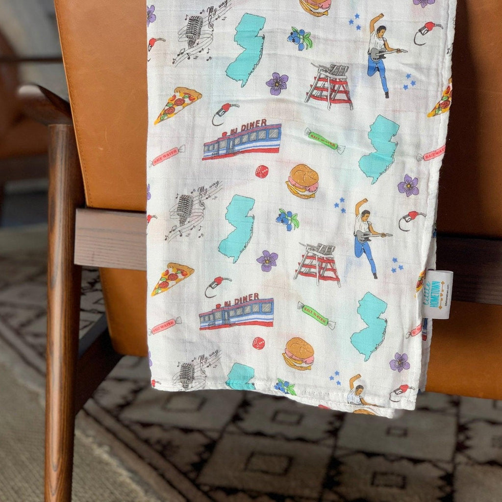 New Jersey Baby Muslin Swaddle Receiving Blanket