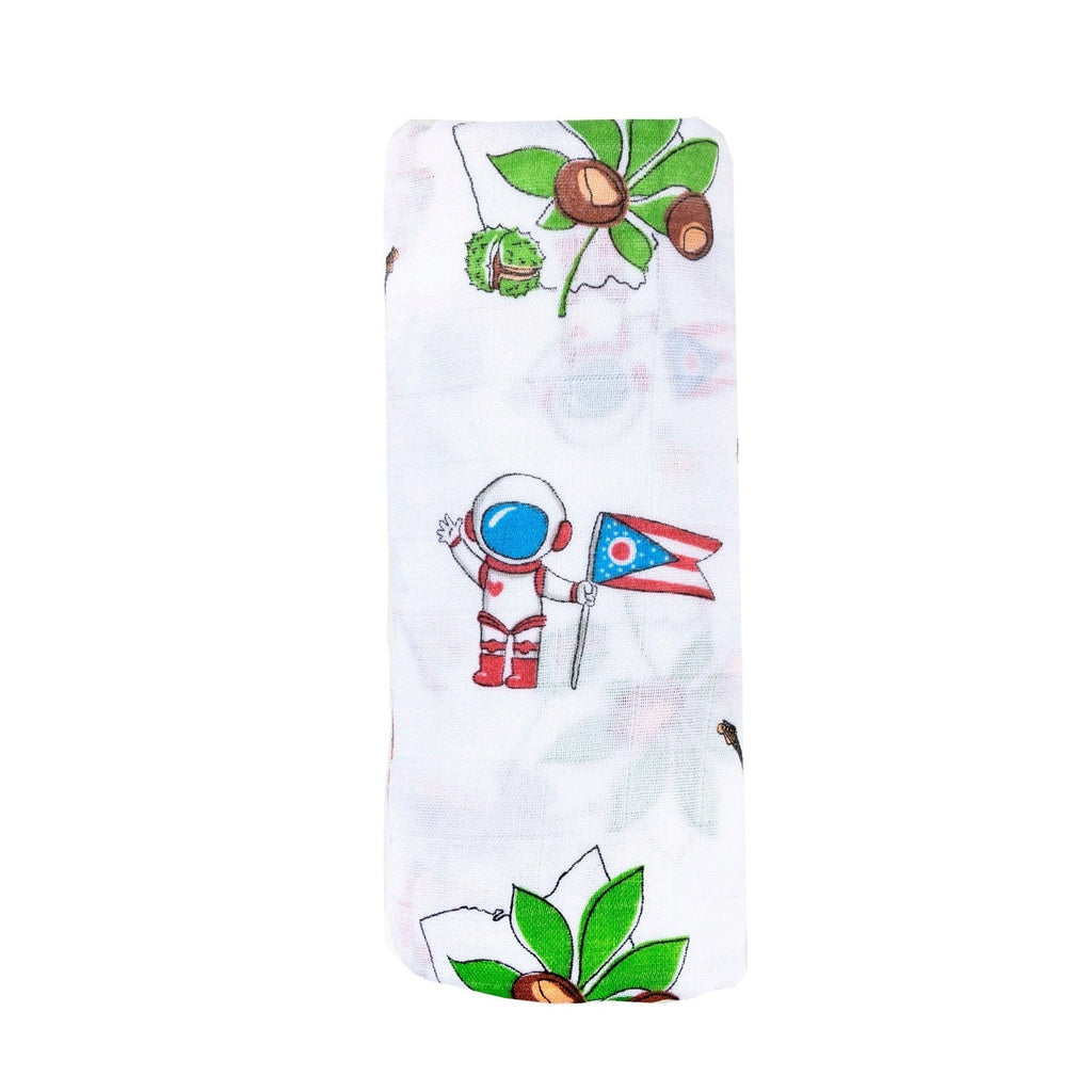 Ohio Baby Muslin Swaddle Receiving Blanket