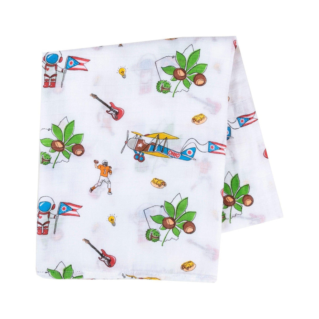 Ohio Baby Muslin Swaddle Receiving Blanket