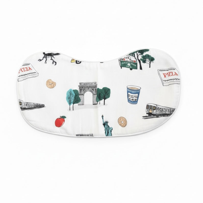 Baby Burp Cloth & Bib Combo:  New York City Baby
