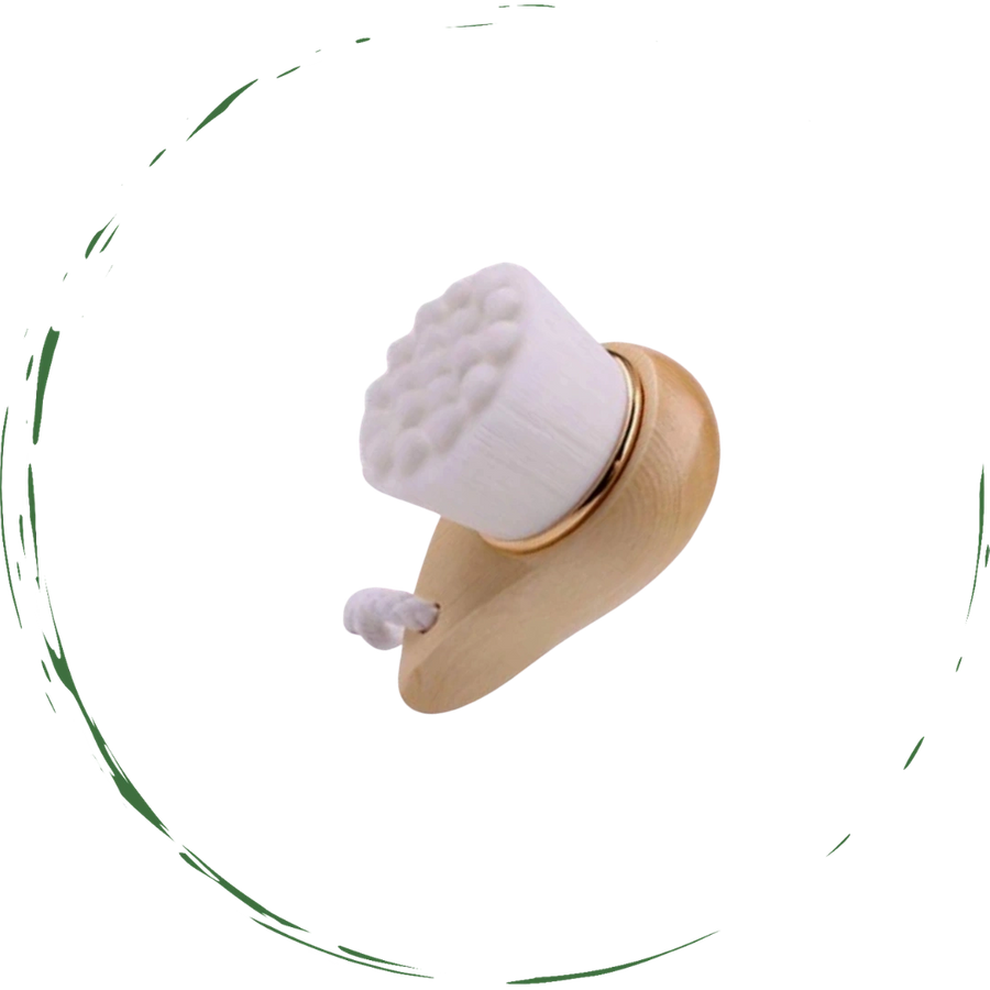 Facial Brush With Bamboo Handle