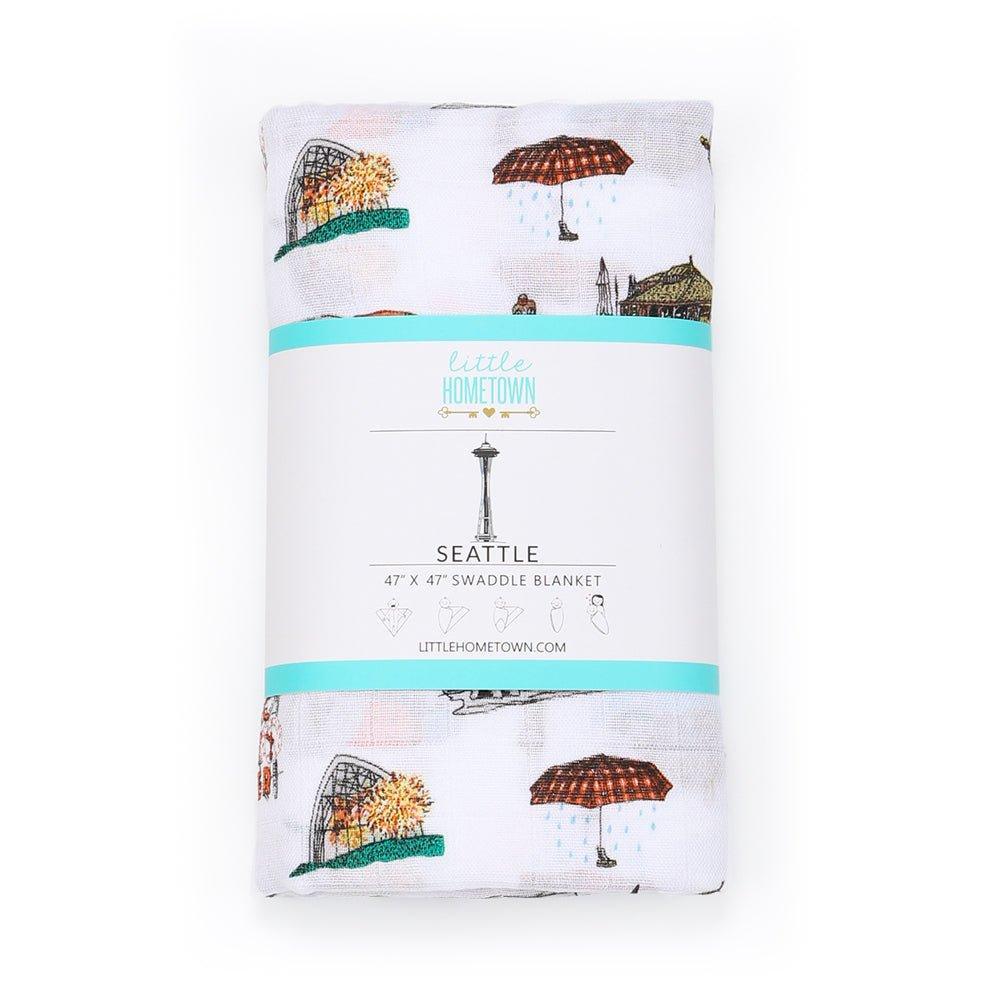 Seattle Baby Muslin Swaddle Receiving Blanket